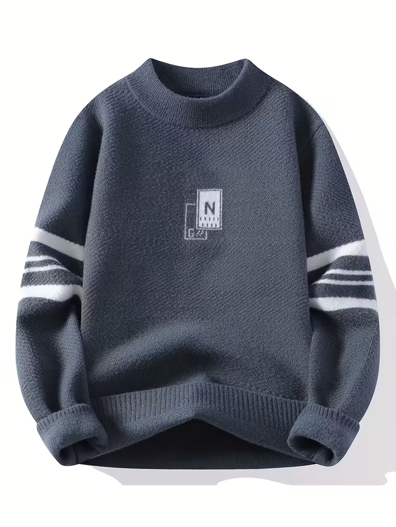 Dropout Men’s Striped Arm Knit Sweater T-Shirt