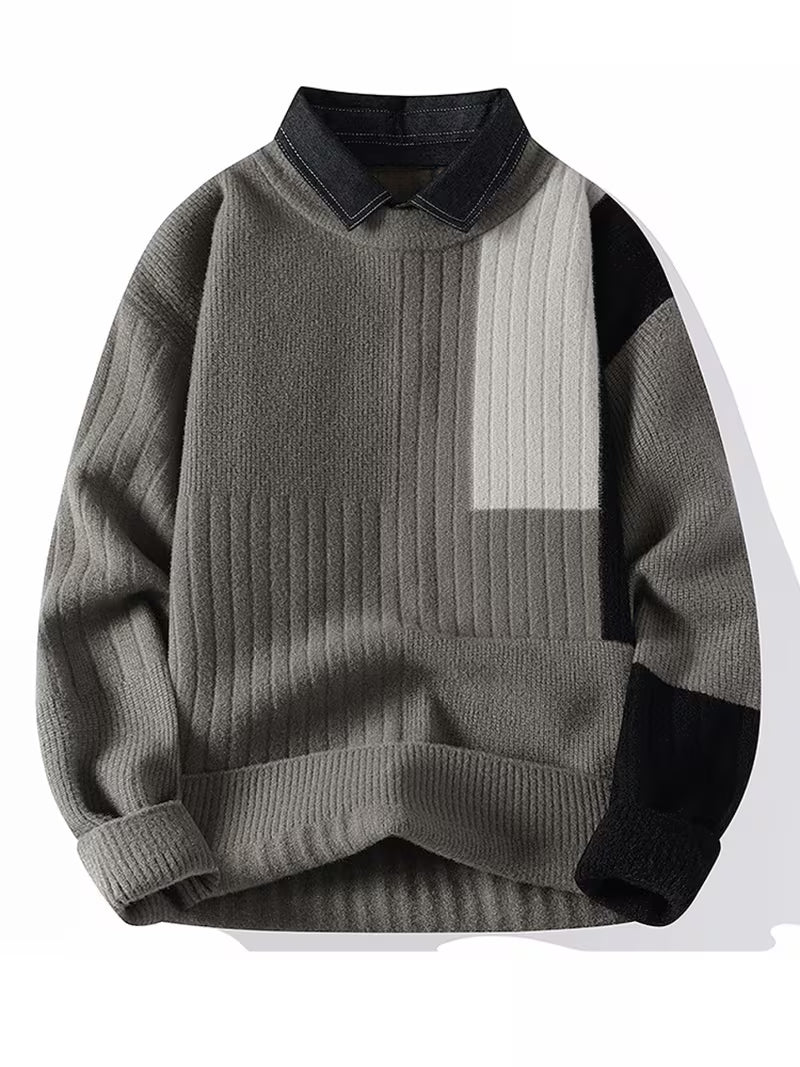 Dropout Men’s Colorblock Knit Sweater T-Shirt