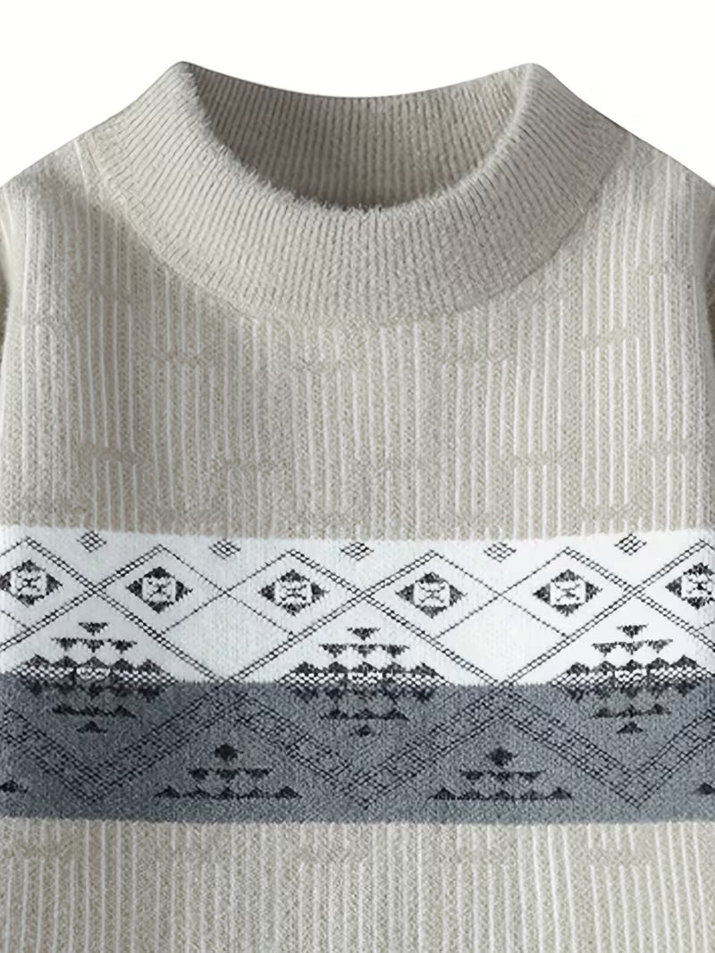 Dropout Men’s Nordic Pattern Knit Sweater T-Shirt