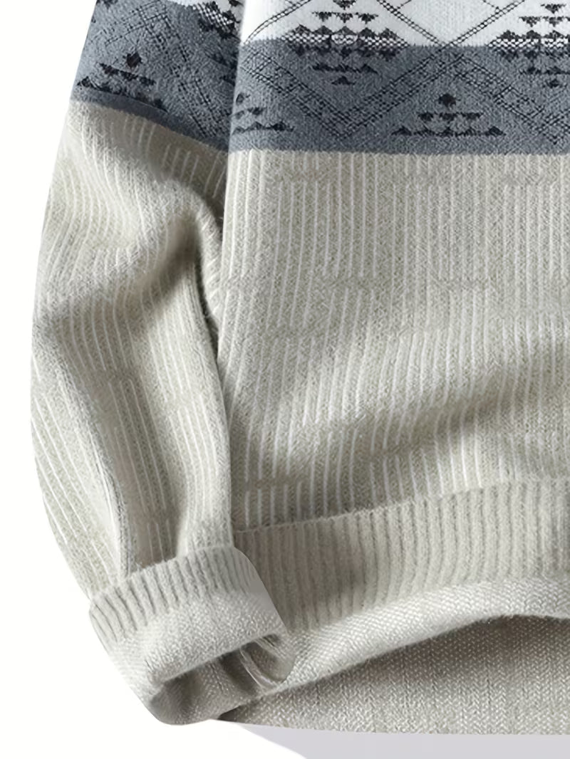 Dropout Men’s Nordic Pattern Knit Sweater T-Shirt