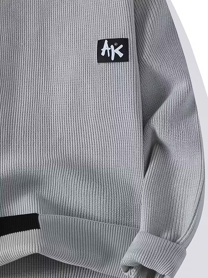 Dropout Men’s Contrast Collar Ribbed Knit Sweater T-Shirt