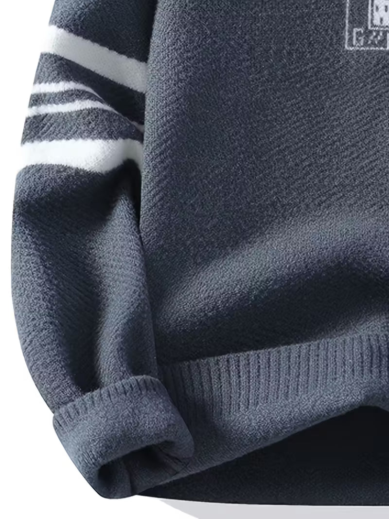 Dropout Men’s Striped Arm Knit Sweater T-Shirt