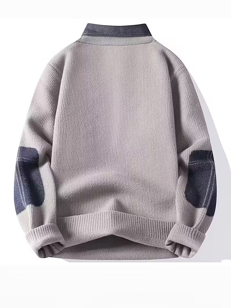 Dropout Men’s Contrast Patch Knit Sweater T-Shirt