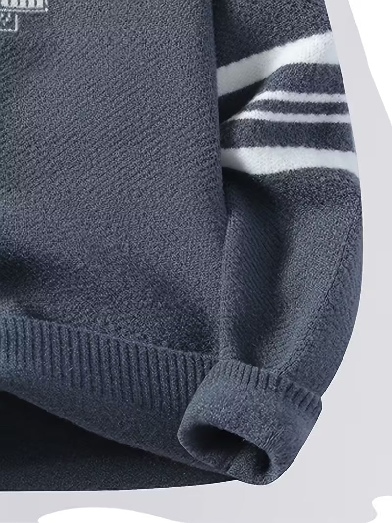 Dropout Men’s Striped Arm Knit Sweater T-Shirt