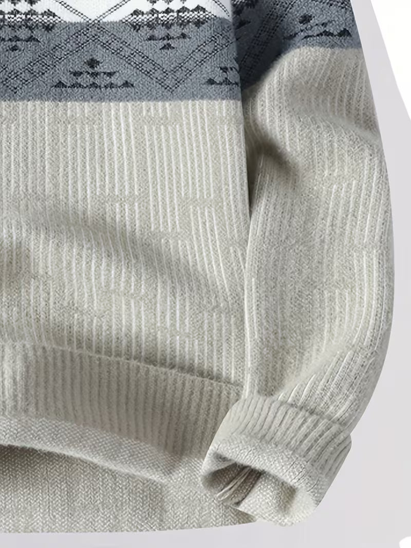 Dropout Men’s Nordic Pattern Knit Sweater T-Shirt