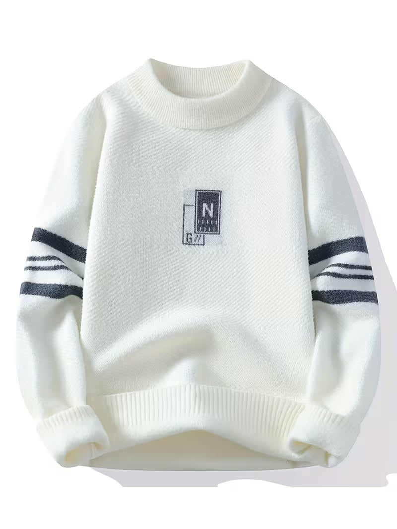 Dropout Men’s Striped Arm Knit Sweater T-Shirt