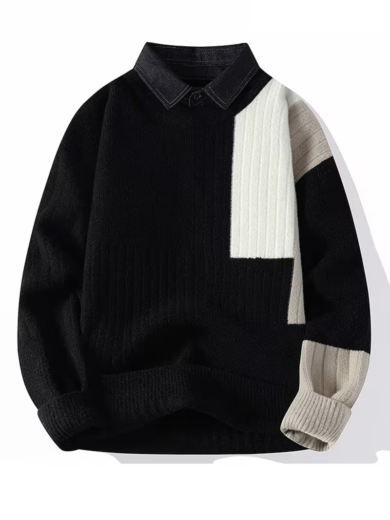 Dropout Men’s Colorblock Knit Sweater T-Shirt