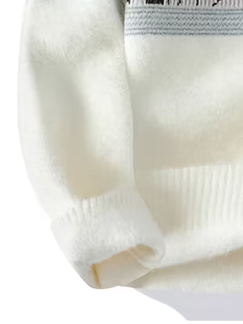 Dropout Men’s Abstract Line Art Knit Sweater T-Shirt