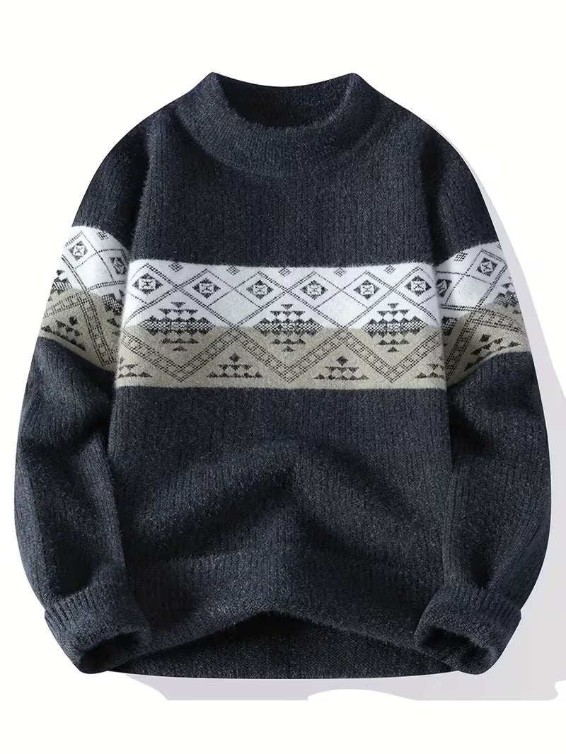 Dropout Men’s Nordic Pattern Knit Sweater T-Shirt