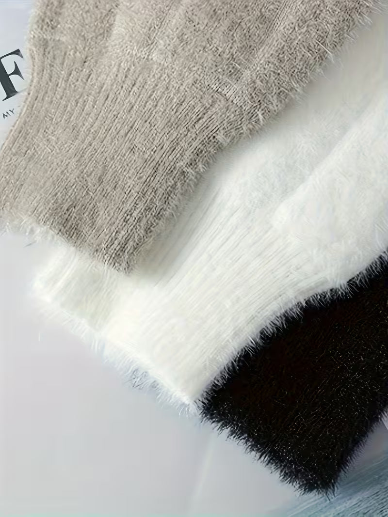 Dropout Men’s Embossed Text Fuzzy Knit Sweater T-Shirt