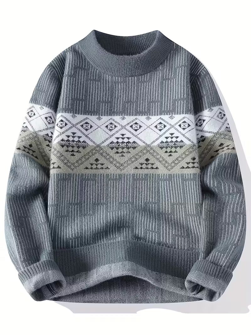 Dropout Men’s Nordic Pattern Knit Sweater T-Shirt