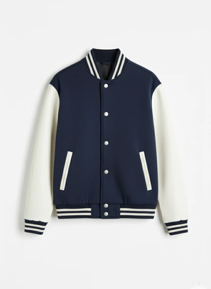 DropoutShop Men’s Varsity Jacket – Warm Stylish Winter Wear