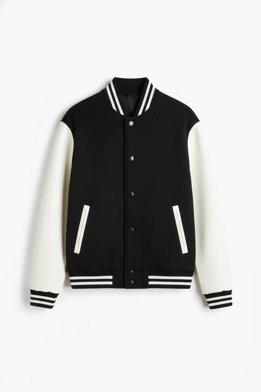 DropoutShop Men’s Varsity Jacket – Warm Stylish Winter Wear